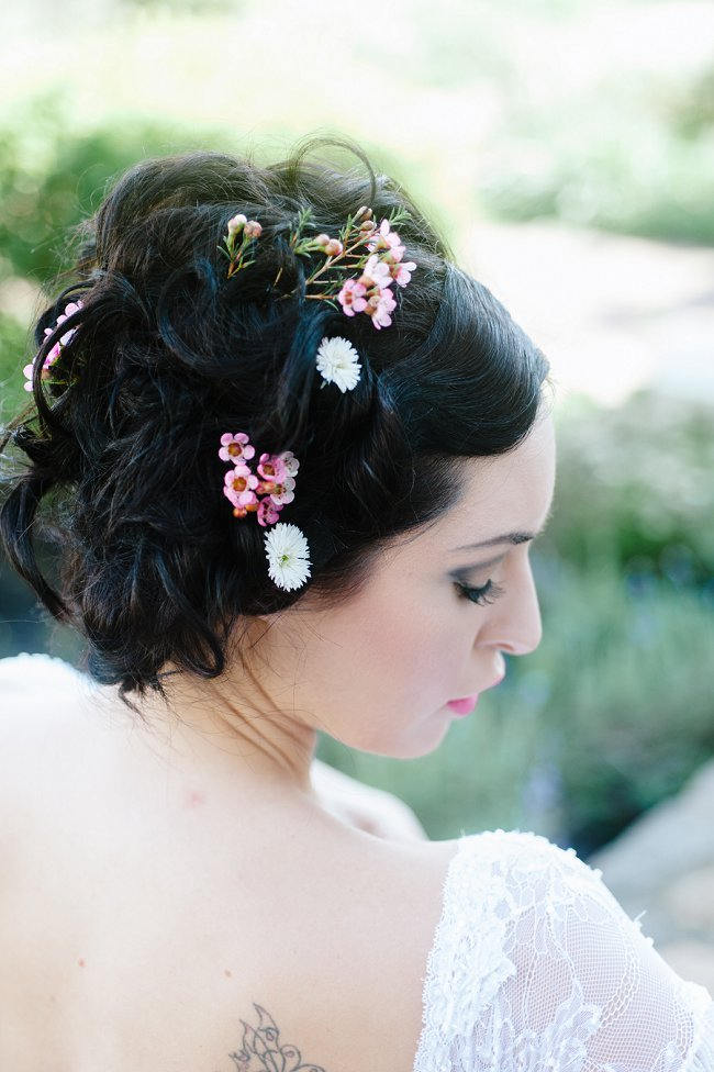 Wedding Hairstyle Ideas for Long Hair // Debbie Lourens Photography // Fringe Hair and Make-up