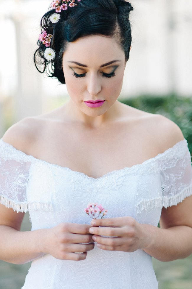 Wedding Hairstyle Ideas for Long Hair // Debbie Lourens Photography // Fringe Hair and Make-up