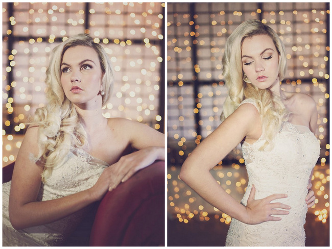 Long, Glamorous Old Hollywood Wave Hairstyle // Wedding Hairstyles - Debbie Lourens Photography 