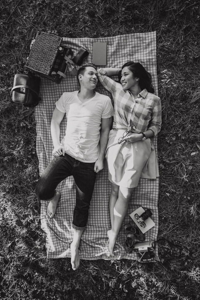 Wes Anderson Picnic Engagement Shoot 11