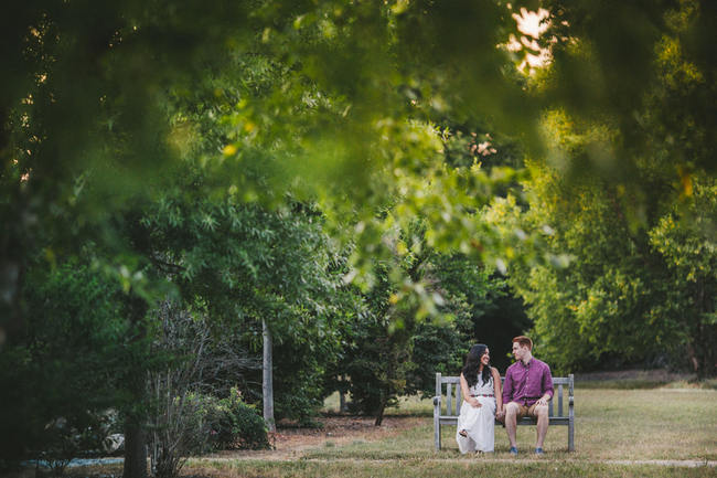 Totally rad Wes Anderson-Inspired vintage picnic engagement shoot photographs // Tesar Photography