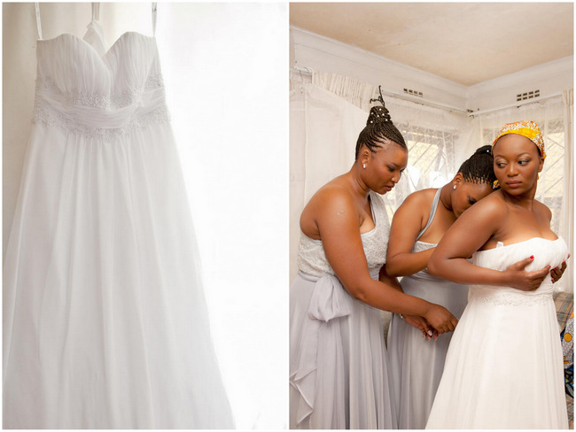 Crisp White Green & Silver South African Wedding