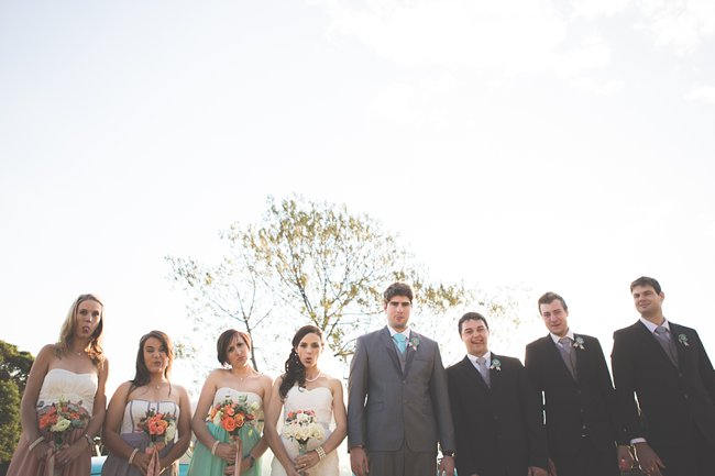 Wedding Party  Photographs // Delightfully Handmade DIY Teal Turquoise Peach Vintage South African Wedding // Genevieve Fundaro Photography 