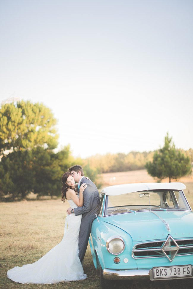 Romantic Couple Photographs // Delightfully Handmade DIY Teal Turquoise Peach Vintage South African Wedding // Genevieve Fundaro Photography 