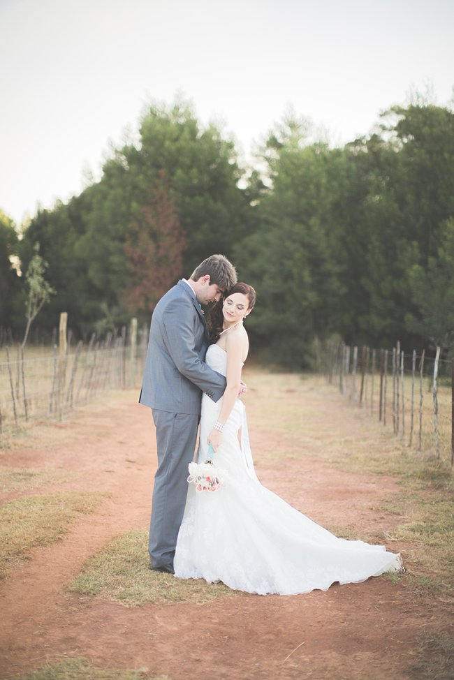 Romantic Couple Photographs // Delightfully Handmade DIY Teal Turquoise Peach Vintage South African Wedding // Genevieve Fundaro Photography 