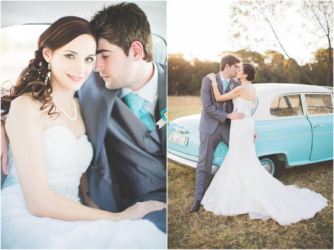 Romantic Couple Photographs // Delightfully Handmade DIY Teal Turquoise Peach Vintage South African Wedding // Genevieve Fundaro Photography 