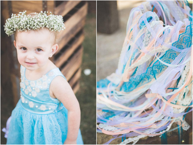 Flower Girl and Ribbon Wands // Boutonnierre