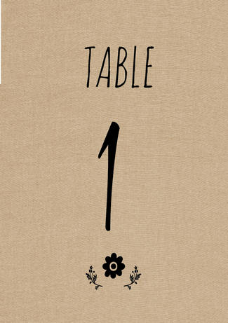 Free Cute Rustic DIY Table Numbers Free Printable 