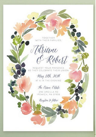 Gorgeous Watercolor Wedding Invitations_ 4