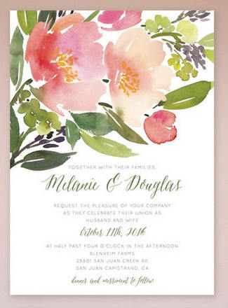 Gorgeous Watercolor Wedding Invitations_ 5