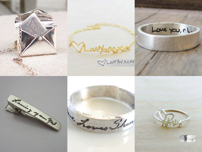 14 Amazing Handwritten Jewelry Gift Ideas Using Your Actual Handwriting!