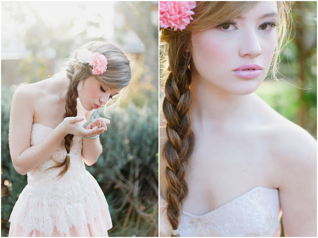 Rapunzel Inspired Long Hair Styles for Spring Weddings // Debbie Lourens Photography // Fringe Hair and Make-up 