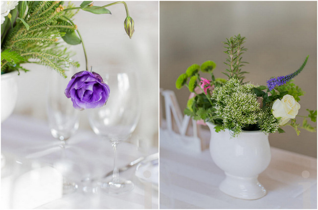 P:urple Fresh, Modern Country Style Wedding Flowers // Jo Ann Stokes Photography