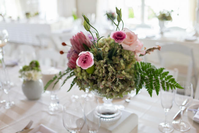 Pink and green Fresh, Modern Country Style Wedding Flowers // Jo Ann Stokes Photography