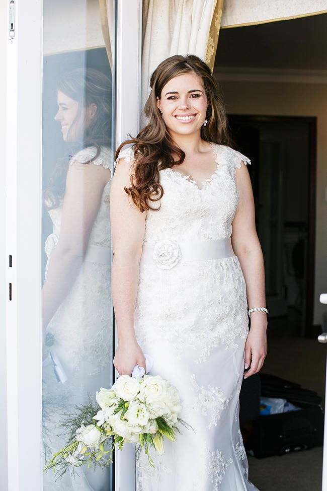 Lace Wedding Dress // Nautical Wedding in Coral and Navy  / Jack and Jane Photography