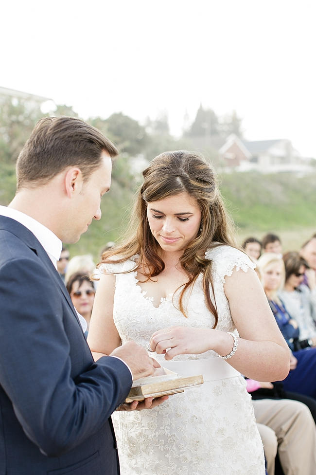 Nautical Beach Wedding Ceremony in Coral and Navy  // Jack and Jane Photography