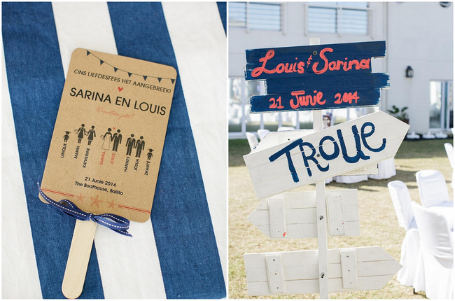 Beach Wedding Program and Sign // Nautical Beach Wedding Ceremony in Coral and Navy  // Jack and Jane Photography