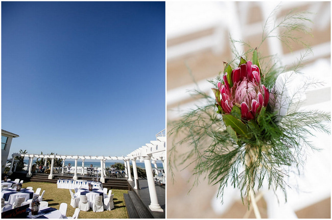 Nautical Beach Wedding Ceremony in Coral and Navy  // Jack and Jane Photography