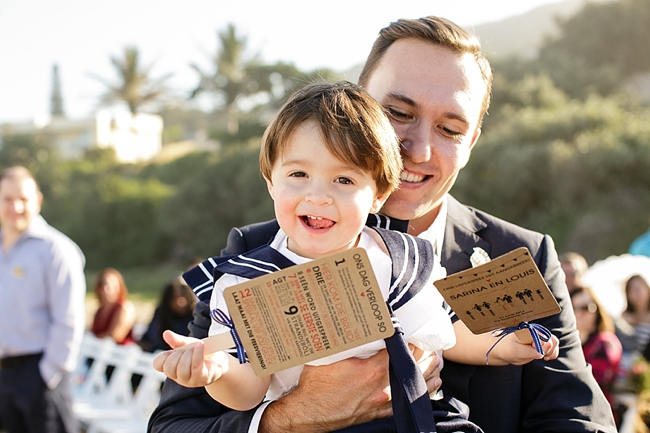 Nautical Beach Wedding Ceremony in Coral and Navy  // Jack and Jane Photography