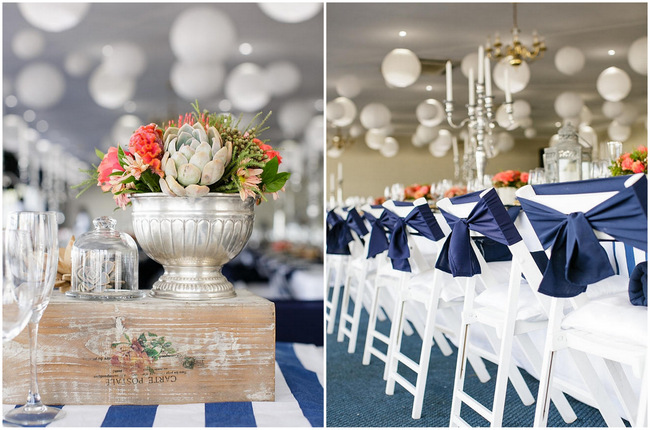 Nautical Beach Wedding in Coral and Navy Blue // Jack and Jane Photography