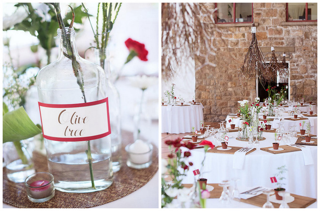 Wedding Reception // Table Setting // Red Brown White Autumn Wedding // Christopher Smith Photography - www.Cjphoto.co.za