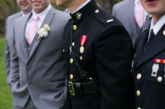 Groomsmen //  Beautiful Rustic Elegance Wedding in Blush Cream Gold // Carly Fuller Photography // Click for more details on www.ConfettiDaydreams.com