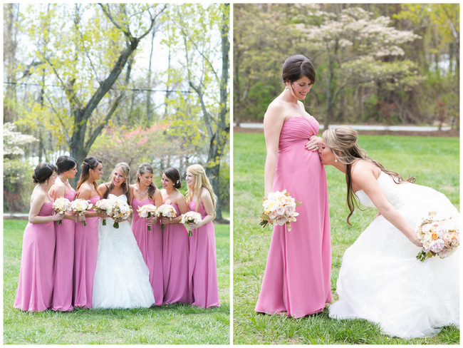 Bridesmaid Dresses  //  Beautiful Rustic Elegance Wedding in Blush Cream Gold // Carly Fuller Photography // Click for more details on www.ConfettiDaydreams.com
