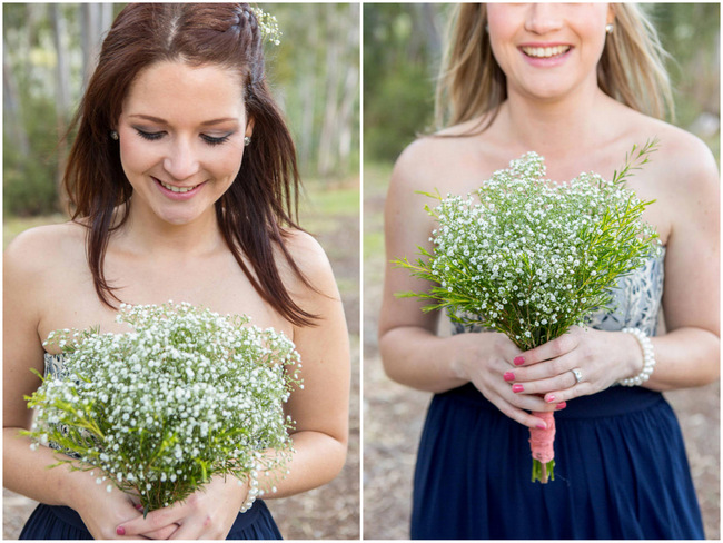 Babys breath bouquet //Rustic South African Farm Wedding in Peach // Marli Koen Photography