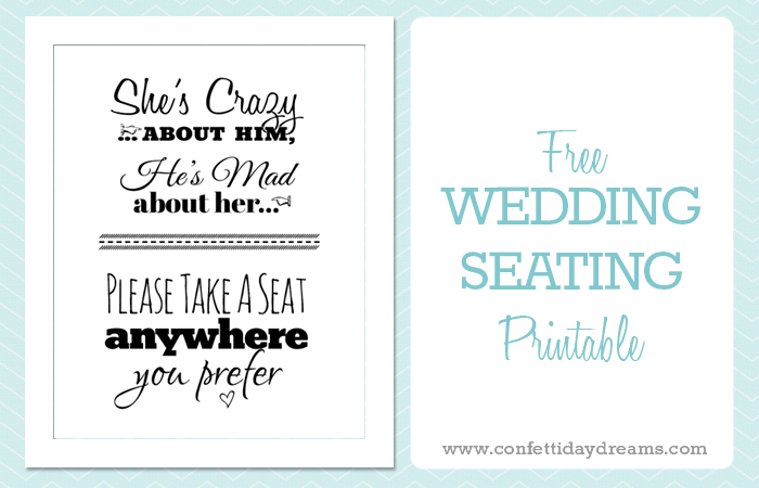 Pick a Seat Wedding Sign - Grab the FREE PRINTABLE DOWNLOAD here