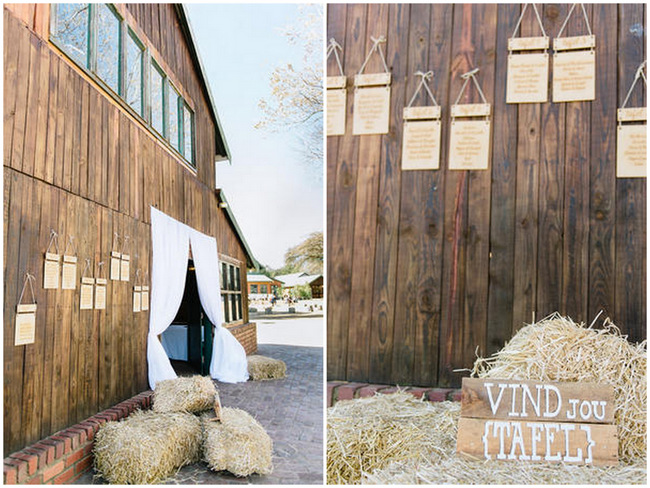 Seating Chart // Vintage Chic Barn Wedding Reception // Louise Vorster Photography