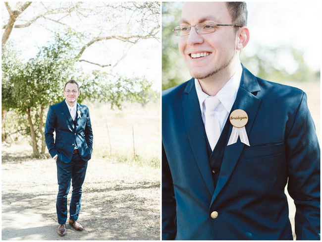 Navy Blue Groom Suit // Vintage Chic Barn Wedding // Louise Vorster Photography