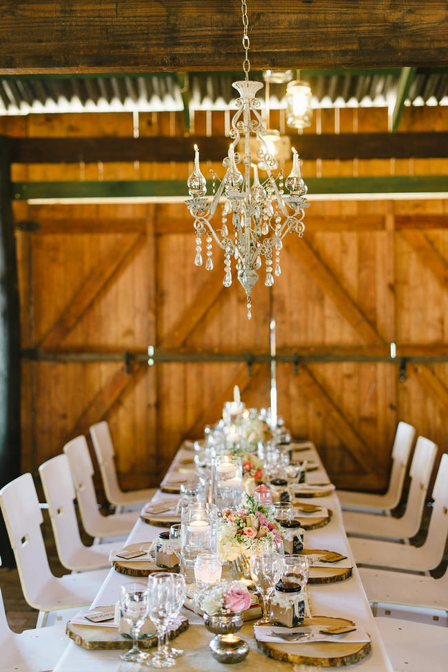 Vintage Chic Barn Wedding Reception // Louise Vorster Photography