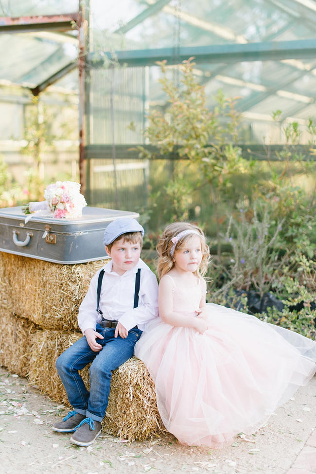 Flower girl and page boy // Vintage Chic Barn Wedding at Rosemary Hill // Louise Vorster Photography