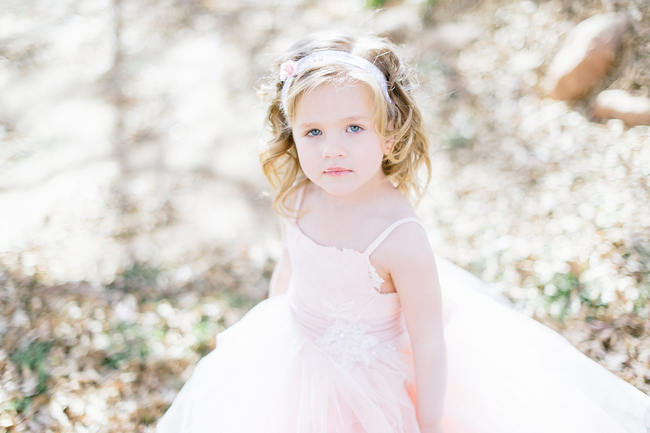 Cutie Pie Blush Tulle Flower Girl // Vintage Chic Barn Wedding // Louise Vorster Photography