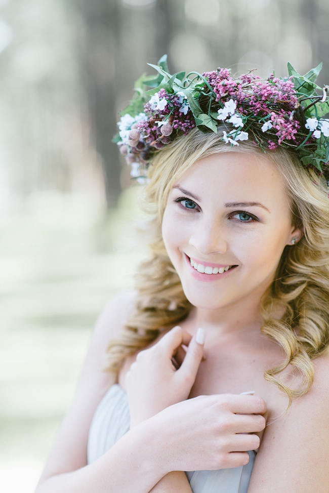 Rustic Purple Flower Crown // The MOST gorgeous whimsical Boho Forest Engagement ever by Louise Vorster photography