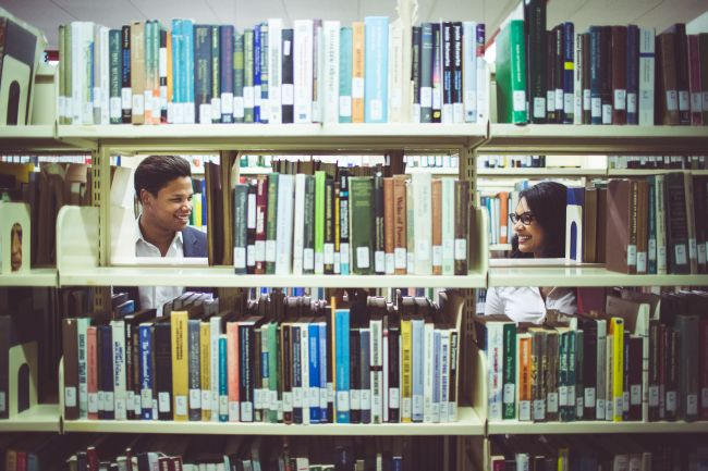 Library Engagement Shoot // Lilac Photography