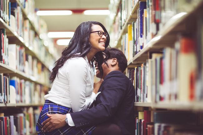 Library Engagement Shoot // Lilac Photography