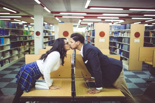 Library Engagement Shoot // Lilac Photography