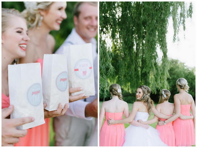 Popcorn! Bridal Party Photo Ideas // Mint Coral South African Wedding // Louise Vorster Photography