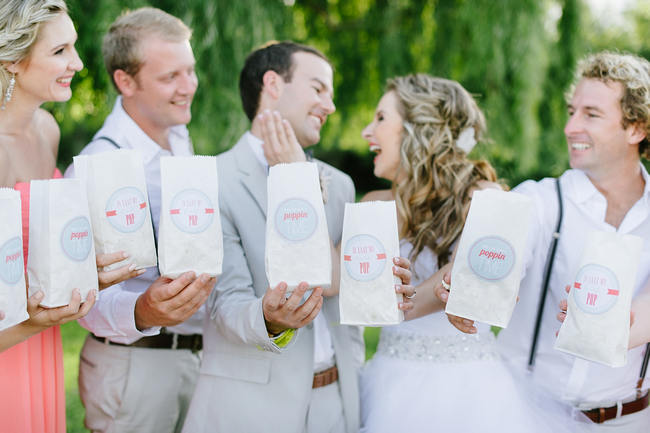 Popcorn! Bridal Party Photo Ideas // Mint Coral South African Wedding // Louise Vorster Photography