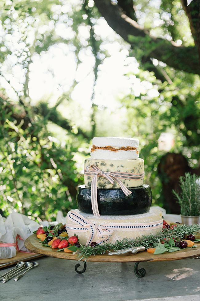 Rustic Cake made from Cheese // //   Mint Coral South African Wedding // Louise Vorster Photography