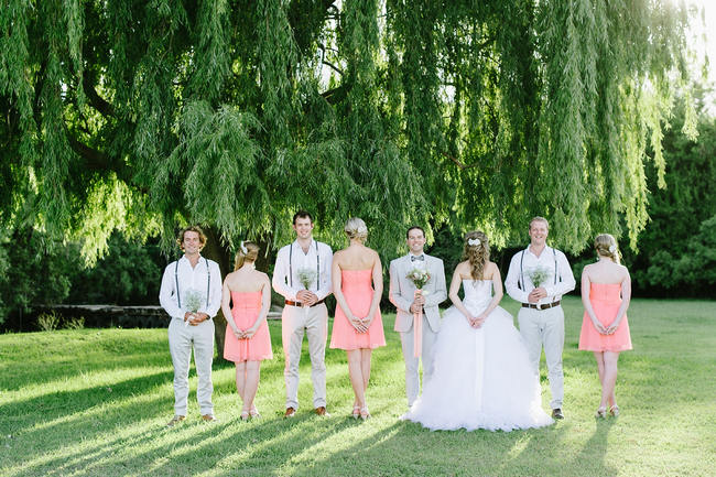 Bridal Party Photo Ideas // Mint Coral South African Wedding // Louise Vorster Photography