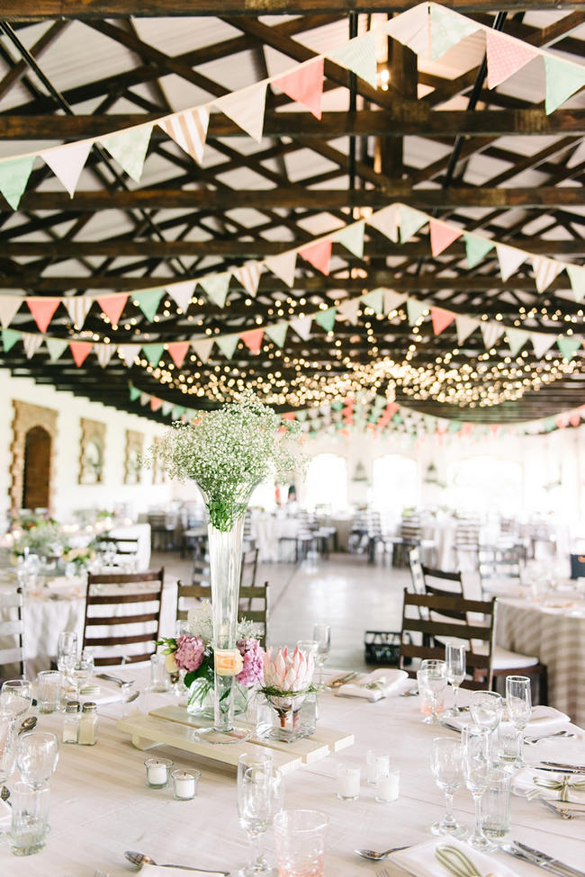 Barn Bunting //  Mint Coral South African Wedding // Louise Vorster Photography