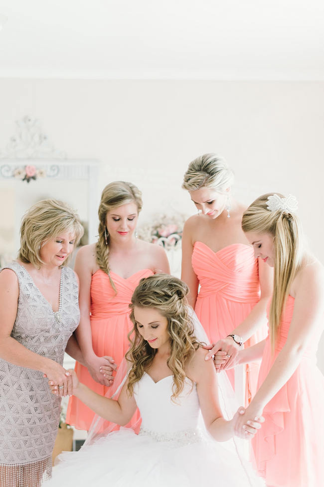 Bridesmaids // Mint Coral South African Wedding // Louise Vorster Photography