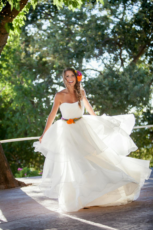 Bright Yellow, Green and Purple Flowers // Bright and Bold California Bridal Style // Colson Griffith Photography