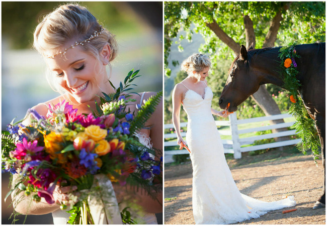 Tropical Wedding Flowers// Bright and Bold California Bridal Style // Colson Griffith Photography