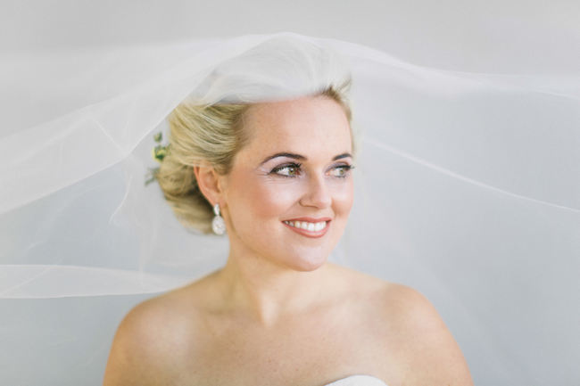 Stunning veil shot! Beautiful Gray and Yellow Winter Wedding / Jenni Elizabeth Photography