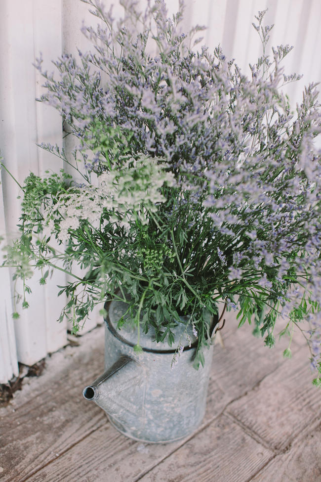 Purple and Cream Gingham Farm wedding // Audra Starr