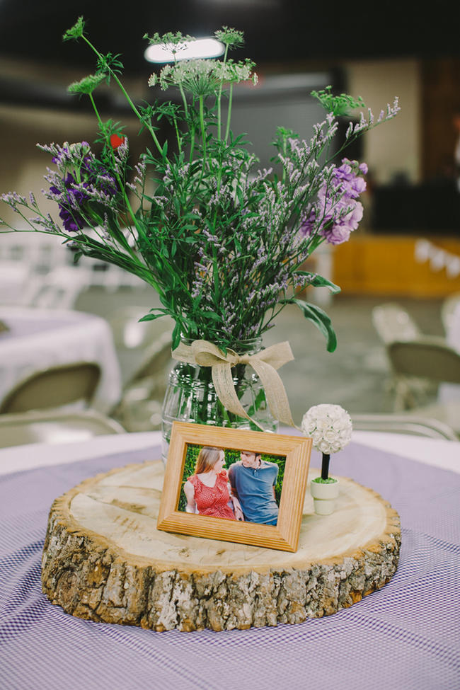 Purple and Cream Gingham Farm wedding // Audra Starr