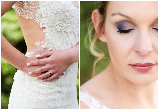 Seashell inspired eye make up // Navy Blue Beach Wedding